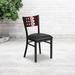 Flash Furniture Elea Decorative Cutout Back Metal Restaurant Chair in Black | 32 H x 17 W x 17 D in | Wayfair XU-DG-60117-MAH-BLKV-GG