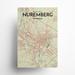17 Stories Nuremberg City Map Graphic Art Paper in Green/White | 36 H x 24 W x 0.05 D in | Wayfair A16DE3BC57DF450A9535AFA28D3ECD21