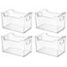 mDesign Deep Plastic Office Storage Container Bin w/ Handles - Clear Plastic | 6 H x 5.22 W x 9.22 D in | Wayfair 09856MDO