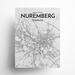 17 Stories Nuremberg City Map Graphic Art Paper in Gray/White | 24 H x 18 W x 0.05 D in | Wayfair 14034AFB776A42EEBB9521B563FBEBE6