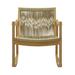 Joss & Main Alwyn Woven Rope Beechwood Rocking Chair Wood/Solid Wood in Brown | 32.25 H x 28.75 W x 29.5 D in | Wayfair