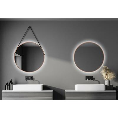 Talos - Copper Light Spiegel - rund, 80 cm - runder Wandspiegel in kupfer- Wandspiegel mit led Image
