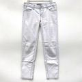 Free People Jeans | Free People Skinny Ankle Jeans Light Wash Denim Stretch Low Rise Womens Size 25 | Color: Blue/White | Size: 25