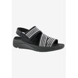 Women's Sutton Sandal by Drew in Black Silver Combo (Size 6 1/2 M)