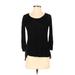 Calvin Klein 3/4 Sleeve Top Black Scoop Neck Tops - Women's Size X-Small