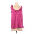 Ann Taylor LOFT Sleeveless Blouse: Purple Tops - Women's Size Small