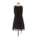 H&M Casual Dress High Neck Sleeveless: Black Print Dresses - Women's Size 2