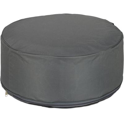 Aufblasbarer Hocker, Outdoor Pouf für Camping & Garten, Sitzhocker rund, Sitzpouf, HxD: 26 x 56 cm,