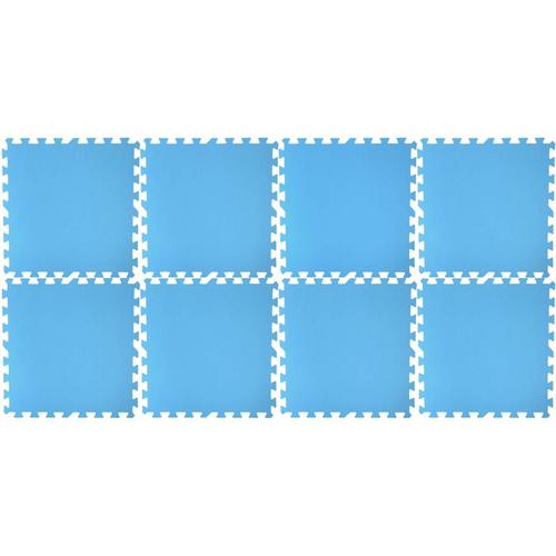 Pool Bodenschutzmatten 2m² Schutzboden 8er Pack 50 cm Blau – Blau