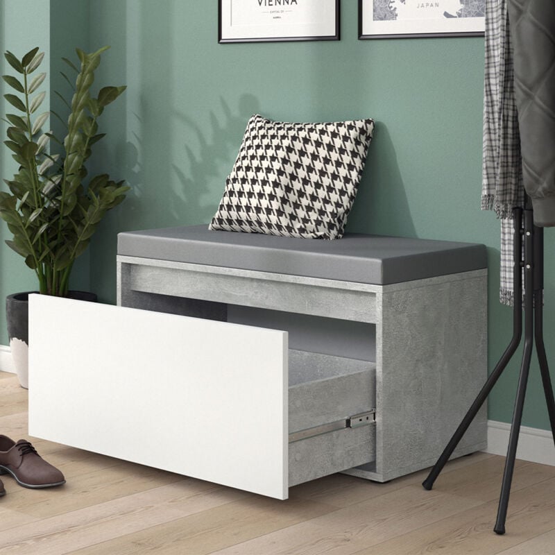 „Sitzbank „“Iker““ Beton/Weiß Vicco“