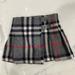 Burberry Bottoms | Burberry Girl Plaid Grey Skirt Size 5 | Color: Black/Gray | Size: 5g