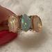 Anthropologie Jewelry | Anthropologie Triple Stone Opal Ring | Color: Gold | Size: 6