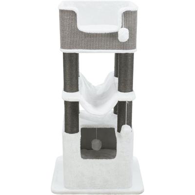 Lucano Cat Tower Scratching Post Cream/Gray by TRIXIE in Cream Gray