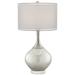 Possini Euro Swift Mercury Glass Table Lamp with Round White Marble Riser