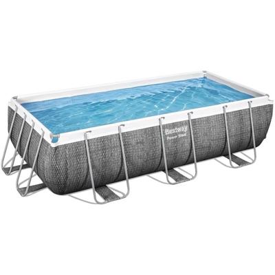 56721 Frame Pool Power Steel Swimmingpool 404x201x100cm Komplett-Set - Bestway