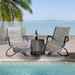 Aqarq Patio 59.7"Rocking & Glider Lounge Chair with Metal Base Set Of 2 by HULALA HOME