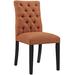 Modway Duchess Button Tufted Vegan Leather Dining Chair Upholstered in Orange | 37.5 H x 18.5 W x 24.5 D in | Wayfair EEI-2231-ORA