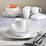 Gibson Zen Buffetware 12 Piece Square Dinnerware Plate, Bowl, & Mug Set (2 Pack) in White | Wayfair 2 x 118326.12R