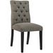 Modway Duchess Button Tufted Vegan Leather Dining Chair Upholstered in Gray | 37.5 H x 18.5 W x 24.5 D in | Wayfair EEI-2231-GRA