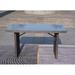 Latitude Run® Dining Table Glass/Metal/Wicker/Rattan in Brown | 28.35 H x 55.12 W x 31.52 D in | Outdoor Furniture | Wayfair