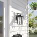 Lark Manor™ Aspendale Mottled Black Seeded Glass Outdoor Wall Lantern Aluminum/Glass/Metal in Black/Gray | 13.25 H x 6.5 W x 7.75 D in | Wayfair