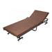 Alwyn Home Folding Bed Simp-Le 2 Fold Portable Office Lounge Bed Home Adult Siesta Bed in Black/Brown, Size 12.2 H x 75.0 W x 35.4 D in | Wayfair