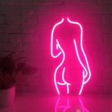 YYBSH Lady's Back LED Neon Sign in Pink/White | 19.68 H x 10.4 W x 1.57 D in | Wayfair 51111