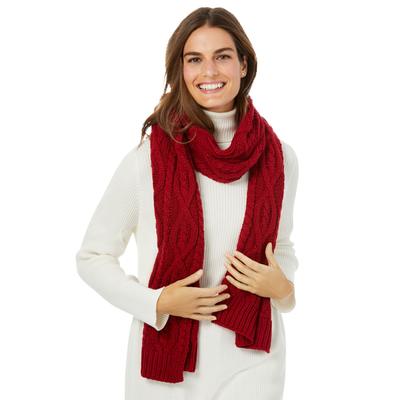 Women's Cable Knit Scarf by Accessories For All in...