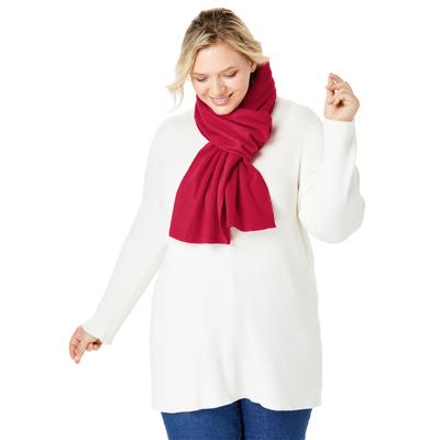 Women's Microfleece Scarf by Accessories For All in Classic Red