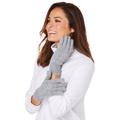 Women's Cable-Knit Gloves by Accessories For All in Heather Grey