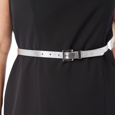 Women's Skinny Belt by Accessories For All in Silv...