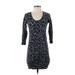 Banana Republic Factory Store Casual Dress - Mini: Gray Animal Print Dresses - Women's Size X-Small - Print Wash