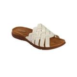 Women's Marsha Slides by Easy Spirit, Cream White 11 W Wide