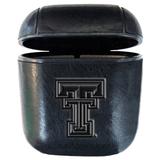 Black Texas Tech Red Raiders Faux Leather Airpods Case
