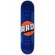 RAD Unisex – Erwachsene Solid Logo Skateboard, Navy, 8"