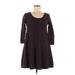 American Eagle Outfitters Casual Dress - Sweater Dress: Purple Marled Dresses - Women's Size Medium