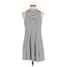 Soprano Casual Dress - A-Line High Neck Sleeveless: Ivory Dresses - Women's Size Small