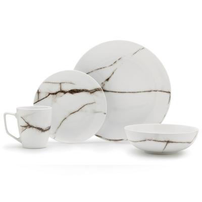 Dinnerset 16PC Marble Porcelain - Safdie & Co SP42...