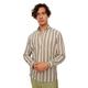 Trendyol Herren Trendyol Men's Slim Fit Button Collar Striped Long Sleeve Shirt, Khaki, L EU
