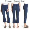 Free People Jeans | Free People Manhattan Beach Extra High Rise Cropped Jeans Medium Wash Sz 24 | Color: Blue | Size: 24