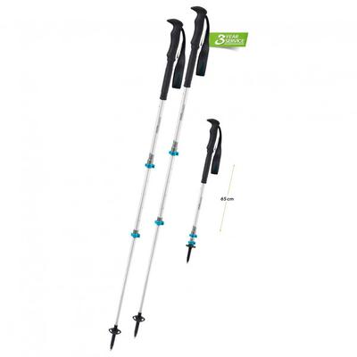 Komperdell - Explorer Contour Powerlock - Trekkingstöcke Länge 105-140 cm grau/blau