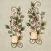 Flowering Charm Wall Sconces Multi Pastel Set of Two, Set of Two, Multi Pastel