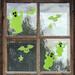 Northlight Seasonal Glow In The Dark Ghost Halloween Gel Window Clings in Green | 7.75 H x 7.75 W in | Wayfair NORTHLIGHT JH91342