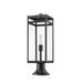 Trent Austin Design® Sylmar Black 1 -Light Hardwired Pier Mount Light Metal/Steel in Black/Gray | 23.5 H x 7.5 W x 7.5 D in | Wayfair