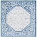 Blue/White 79 x 79 x 0.31 in Indoor Area Rug - Canora Grey Claton Oriental Power Loom Blue/Ivory Area Rug | 79 H x 79 W x 0.31 D in | Wayfair