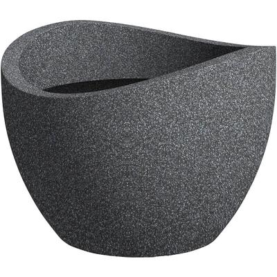 Scheurich - bertopf Wave Globe Serie 250 schwarz granit ø 30 cm Kunststofftöpfe