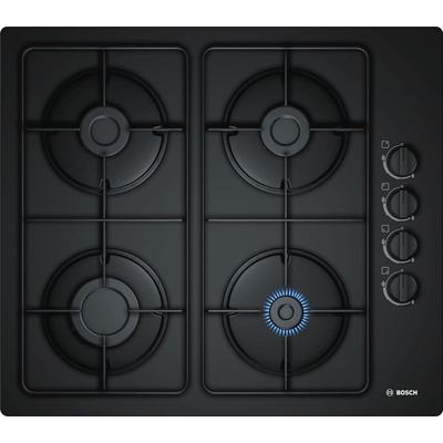 Gaskochfeld POP6B6B80 - 60 cm breit, Einbau Gas-Kochstelle auf Glaskeramik mit elektrischer Zündung