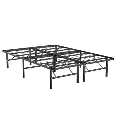 Costway Twin/Full/Queen Size Foldable Metal Platform Bed with Tool-Free Assembly-Full Size