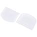 Bakery Plastic D Shaped Flour Bread Cake Dough Scraper Cutter Clear White 2pcs - 12 x 9.5 x 0.3cm/4.7" x 3.7" x 0.12"(L*W*T)