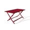 Table de jardin pliante en aluminium rouge carmin